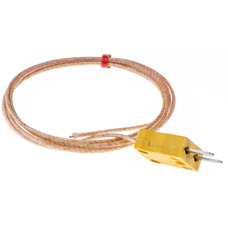 1 pcs - RS PRO Type K Thermocouple 1m Length, 1/0.3mm Diameter - +350°C