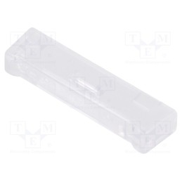 10 pcs : F15856_LINNEA-END-MS - Ending, rectangular, polycarbonate, transparent, 9.5mm