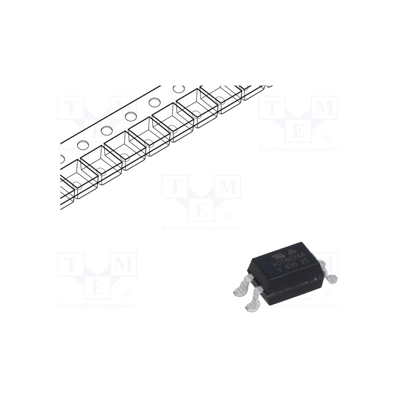 10 pcs : VOT8024AB - Optotriac, 5.3kV, triac,zero voltage crossing driver, SMD4, Ch: 1