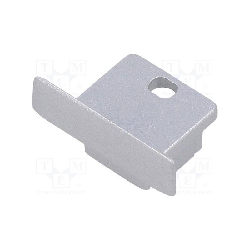 10 set : E3990040 -AS - Cap for LED profiles, silver, 2pcs, ABS, with hole, SMART-IN10