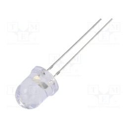 10 pcs : OSR7CA8131A - LED, 8mm, red, 5800÷7000mcd, 30°, Front: convex, 1.8÷2.6V, -30÷85°C