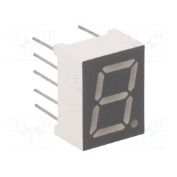 10 pcs : FYS-3911BUHR-21 - Display: LED, 7-segment, 9.9mm, 3.9', No.char: 1, red, 30÷60mcd