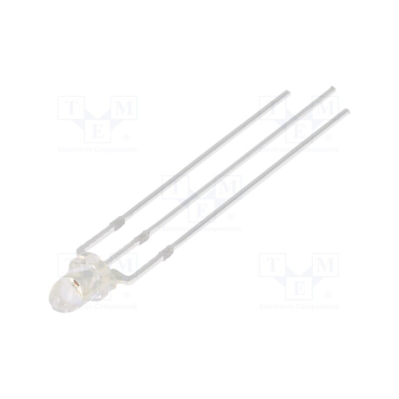 10 pcs : OSRBKA3211A - LED, 3mm, red/blue, 15°, Front: convex, 2.1÷2.6/3.1÷3.6V, -30÷85°C