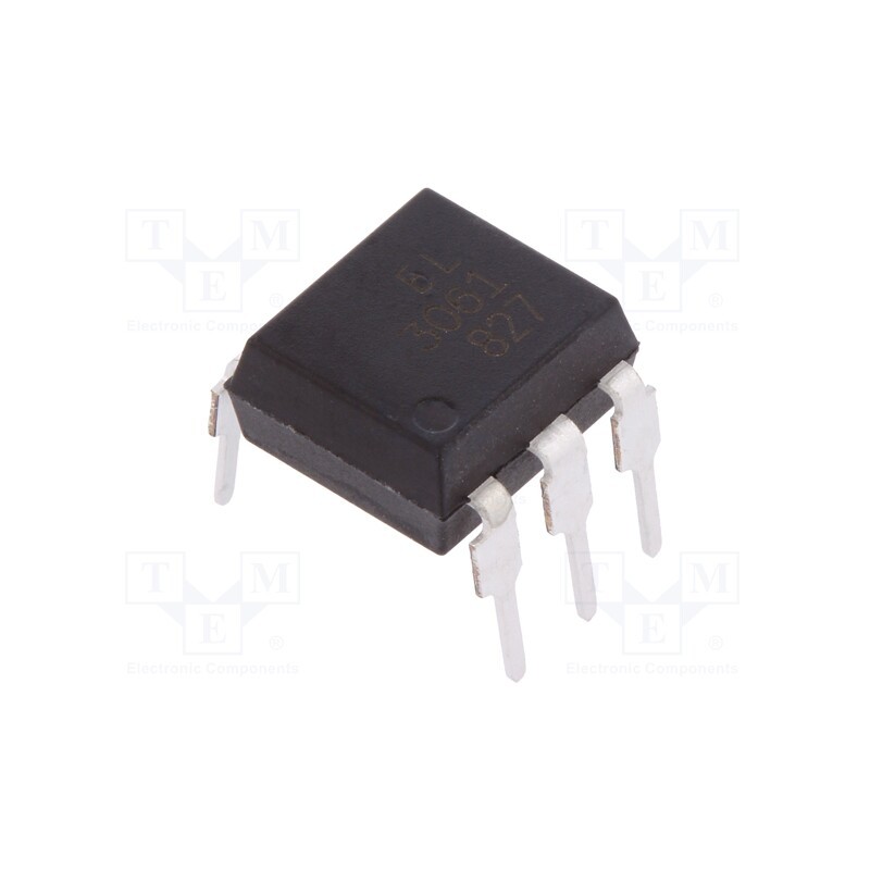 10 pcs : EL3061 - Optotriac, 5kV, zero voltage crossing driver, DIP6, Ch: 1, EL306X