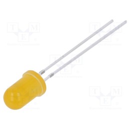 10 pcs : OSO5PA5A34A-CRLED14 - CRLED, 5mm, orange, 3500mcd, 30°, Front: convex, 12V, No.of term: 2
