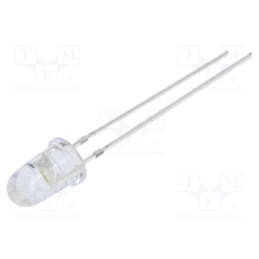 10 pcs : OSM5DK5201A-CRLED14 - LED, 5mm, white warm, 60000mcd, 8°, Front: convex, 5.5÷20V, -30÷85°C