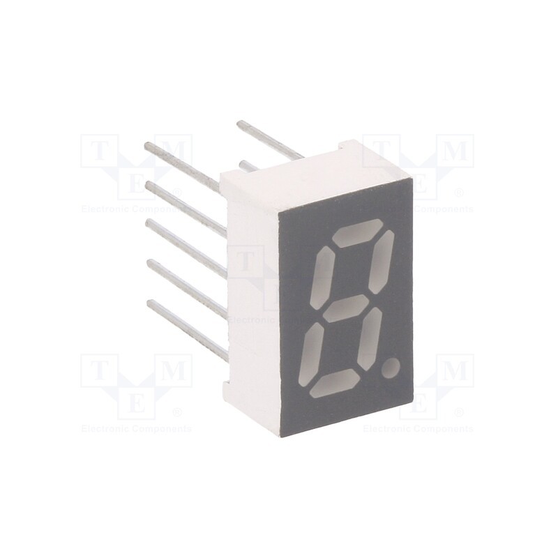 10 pcs : FYS-3211BUHR-21 - Display: LED, 7-segment, 8mm, 3.2', No.char: 1, red, 30÷60mcd, anode
