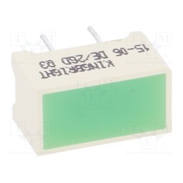 10 pcs : DE/2GD - LED backlight, green, Lens: diffused,green, λd: 568nm, 9÷52mcd