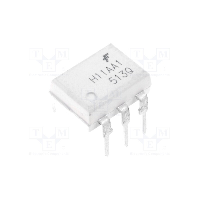 10 pcs : H11AA1M - Optocoupler, THT, Ch: 1, OUT: transistor, Uinsul: 7.5kV, Uce: 100V