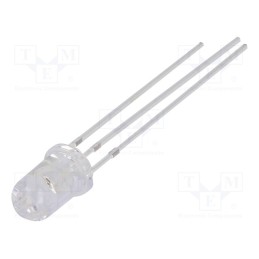 10 pcs : OSRBPA5B31A-TAG - LED, 5mm, red/blue, 30°, Front: convex, 1.8÷2.6/2.9÷3.6V, -30÷85°C