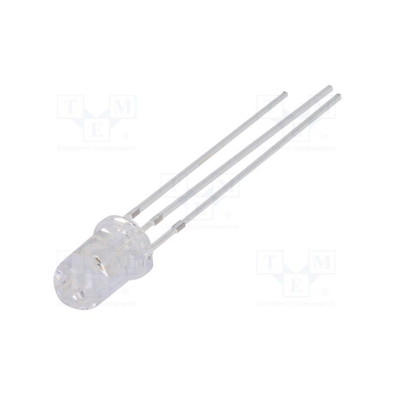 10 pcs : OSRBPA5B31A-TAG - LED, 5mm, red/blue, 30°, Front: convex, 1.8÷2.6/2.9÷3.6V, -30÷85°C