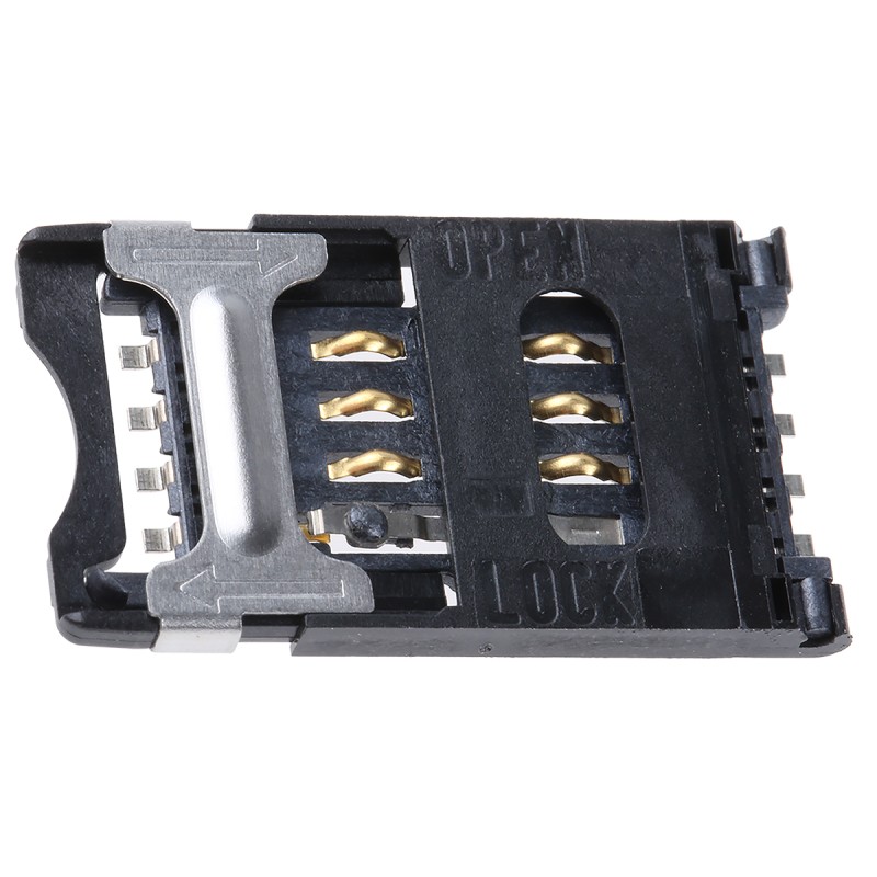 1 pcs - C & K 8 Way SAM, SIM Memory Card Connector With Solder Termination