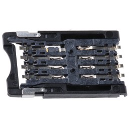 1 pcs - C & K 8 Way SAM, SIM Memory Card Connector With Solder Termination
