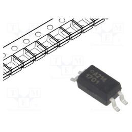 10 pcs : ACPL-214-500E - Optocoupler, SMD, Ch: 1, OUT: transistor, Uinsul: 3kV, Uce: 80V, SO4