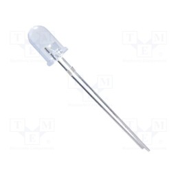 10 pcs : NTE30128 - LED, UV, 30°, 20mA, λd: 390nm, 2.9÷3.6V, THT, Front: convex, 60mcd