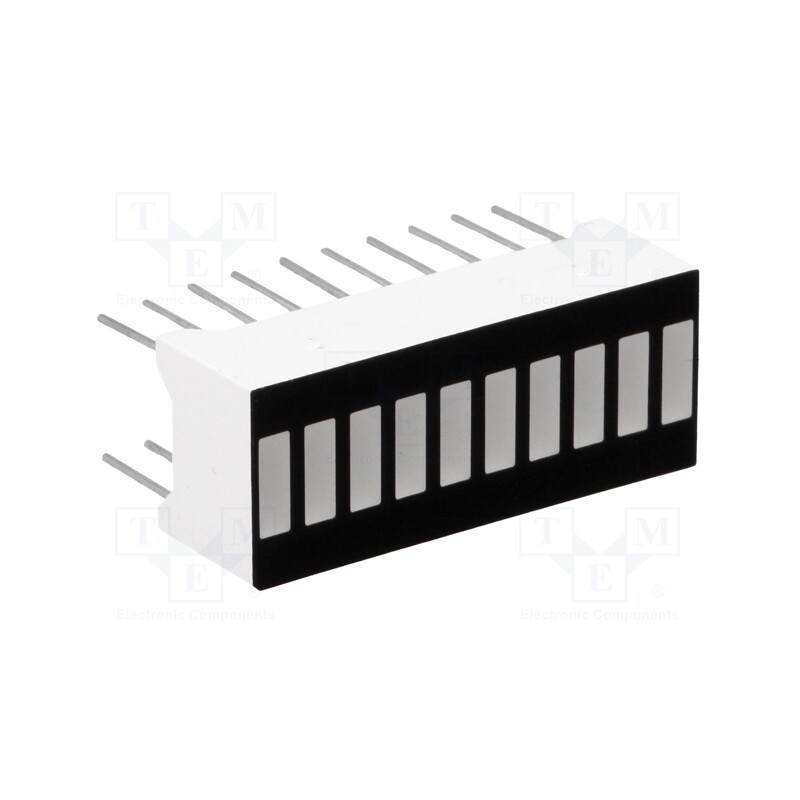 10 pcs : OSX10201-GYR1 - Display: LED, bargraph, green (5x) / yellow (3x) / red (2x)