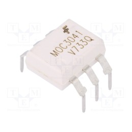 10 pcs : MOC3041TVM - Optotriac, 4.17kV, zero voltage crossing driver, DIP6, Ch: 1