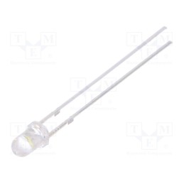 10 pcs : OSG74L3131A - LED, 3mm, green (fluorescent green), 10000÷12000mcd, 30°, 6.5÷7lm