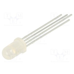 10 pcs : L-154A4SURKQBDZGW - LED, 5mm, red/green/blue, 150÷300mcd,500÷1000mcd,600÷1300mcd