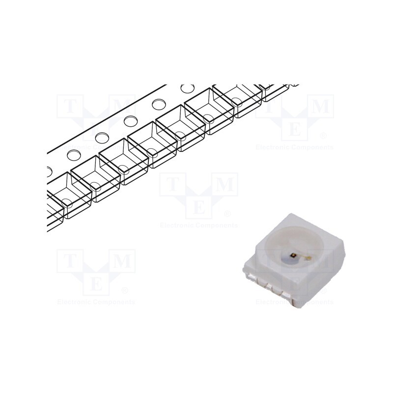 10 pcs : HSME-A100-L01J1 - LED, SMD, PLCC2, green, 11.2÷40mcd, 3.2x2.8x1.9mm, 120°, 1.9÷2.4V