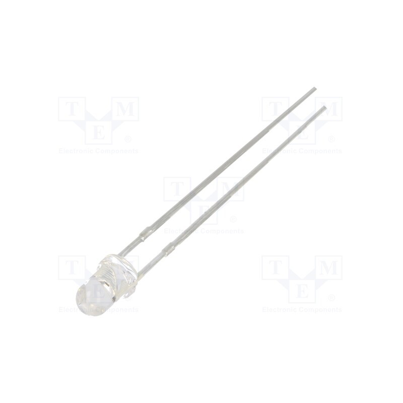 10 pcs : OSO5PA3131A-VVLED - LED, 3mm, orange, 2180mcd, 30°, Front: convex, 3÷13V, No.of term: 2