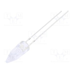 10 pcs : OSG5DA58A1B-12V - LED, 5mm, green, 750÷1120mcd, 100°, Front: Rocket, 12V, No.of term: 2