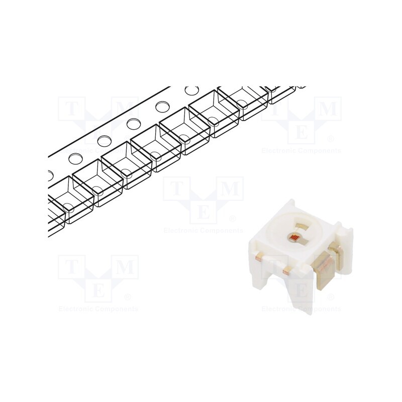 10 pcs : LA B6SP-EAFB-24-G3R3 - LED, SMD, PLCC2, amber, 25.3÷50.2lm, 7100÷18000mcd, 4.6x4.6x3.8mm