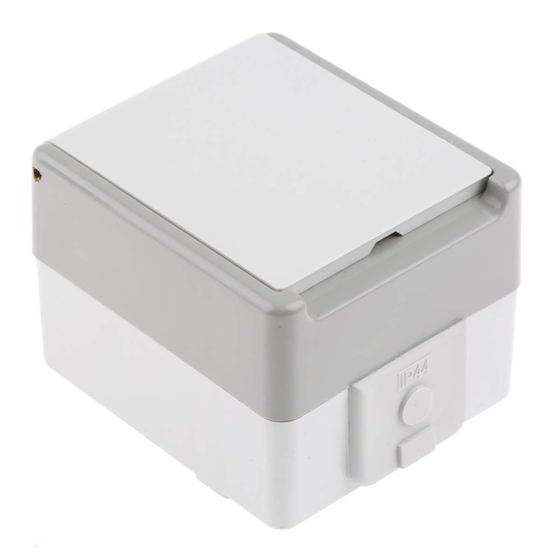 1 pcs - Siemens Grey 1 Gang Plug Socket, 16A, Type F - German Schuko, Outdoor Use