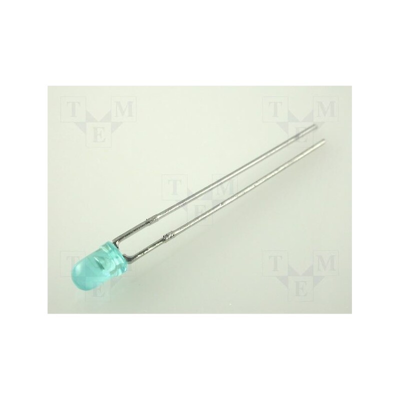 10 pcs : L-934MBDL - LED, 3mm, blue, 20÷50mcd, 60°, Front: convex, 3.8÷4.5V