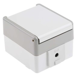 1 pcs - Siemens Grey 1 Gang Plug Socket, 16A, Type F - German Schuko, Outdoor Use