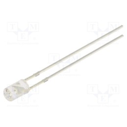 10 pcs : OSG5DA3HE1B-5V - LED, 3mm, green, 1560÷2180mcd, 140°, Front: flat, 5V, No.of term: 2