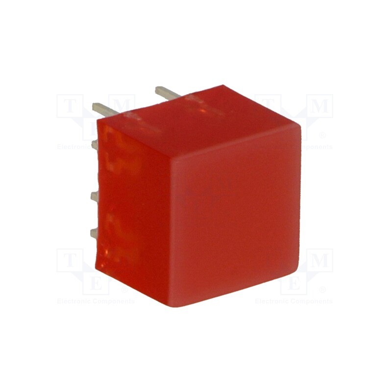 10 pcs : L-875/4SRDT - LED backlight, red, Lens: red,diffused, λd: 660nm, 20÷100mcd, 120°