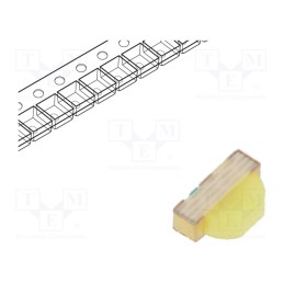 20 pcs : ASMT-CW00 - LED, SMD, 0603, white, 18÷35mcd, 170°, 5mA, 2.55÷3.15V, Front: convex