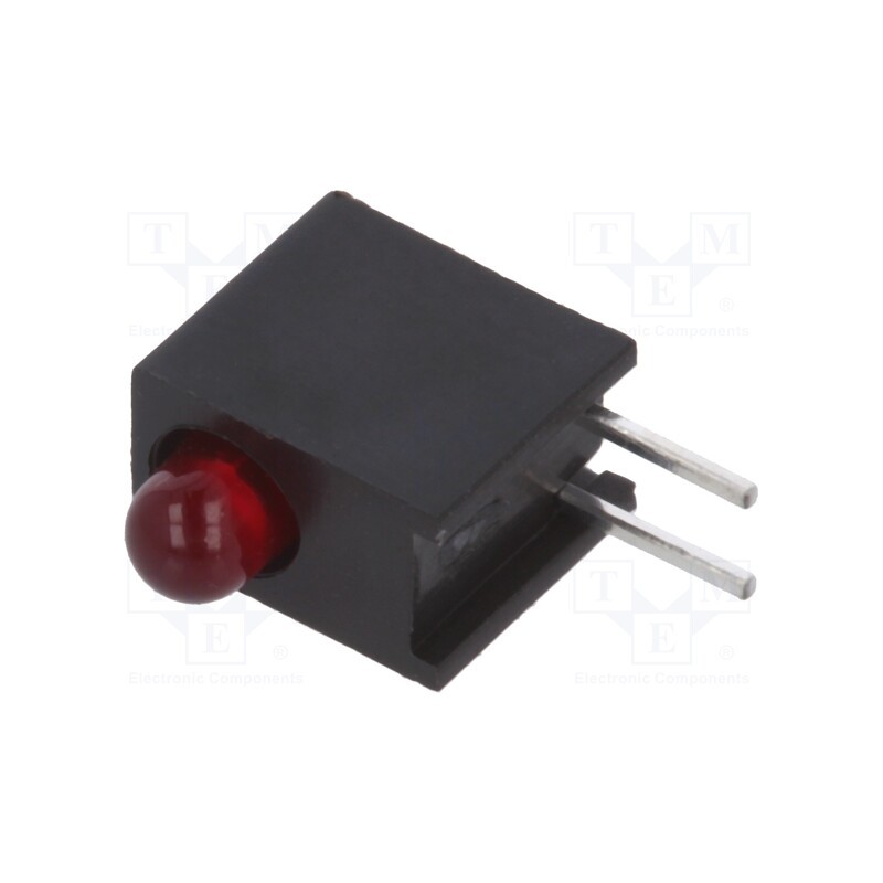 10 pcs : HLMP-1301-E00A2 - LED, in housing, red, 3mm, No.of diodes: 1, 10mA, Lens: red,diffused
