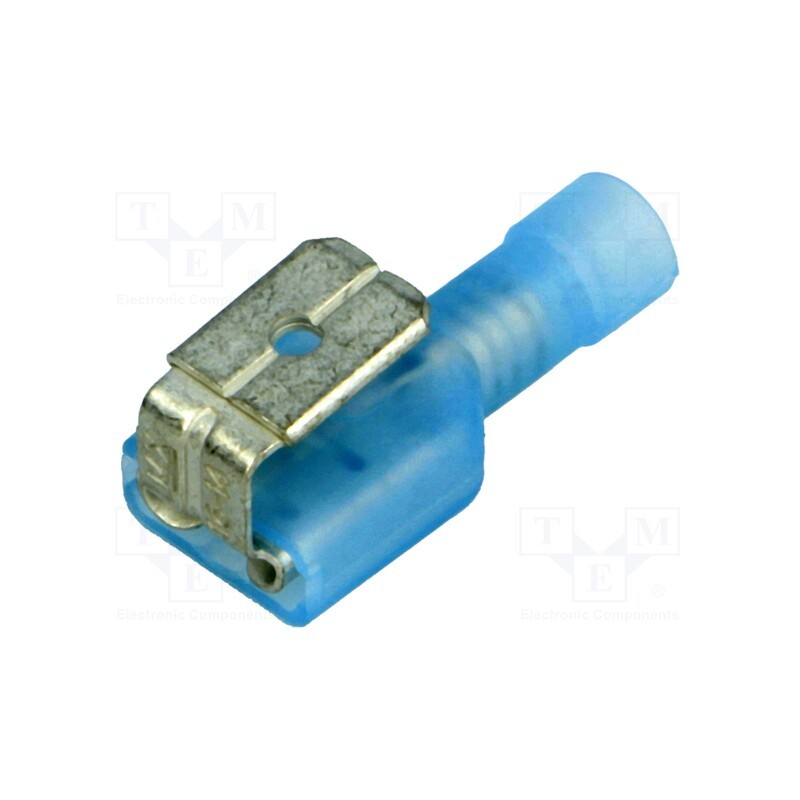 10 pcs : 190130029 - Terminal: flat, 6.35mm, 0.8mm, female, 1.3÷2mm2, crimped, insulated