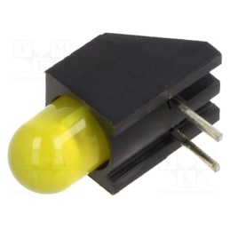 10 pcs : H178CYD - LED, in housing, yellow, 5mm, No.of diodes: 1, 20mA, Lens: diffused