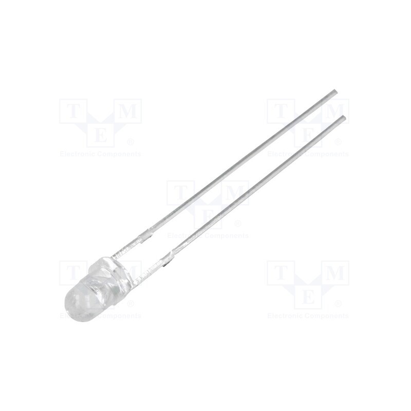 10 pcs : OSV5YL3131A - LED, 3mm, violet, 136÷200mcd, 30°, Front: convex, 2.9÷3.6V