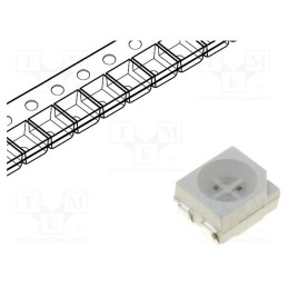 10 pcs : KAA-3528RGBS-11 - LED, SMD, 3528,PLCC4, RGB, 3.5x2.8x1.9mm, 120°, 20mA