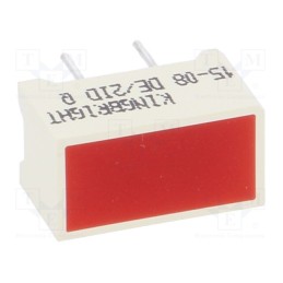 10 pcs : DE/2ID - LED backlight, red, Lens: red,diffused, λd: 625nm, 9÷31mcd, 120°