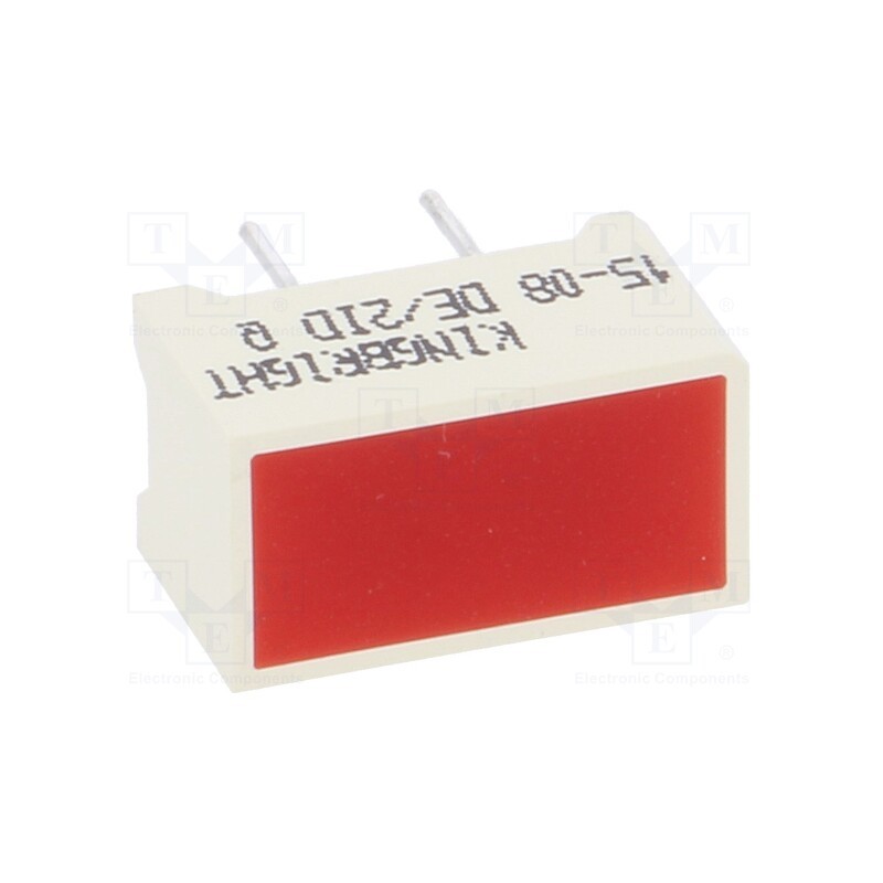 10 pcs : DE/2ID - LED backlight, red, Lens: red,diffused, λd: 625nm, 9÷31mcd, 120°