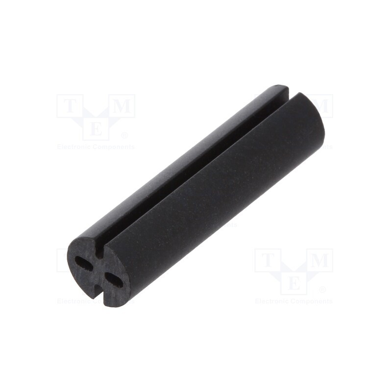 50 pcs : 8GE04V80571 - Spacer sleeve, LED, Øout: 5.1mm, ØLED: 5mm, L: 19mm, black, UL94V-0