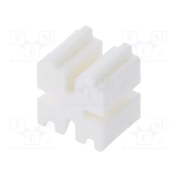50 pcs : 8GE04V80500 - Spacer sleeve, LED, ØLED: 3mm, L: 4mm, natural, UL94V-0, W: 5mm