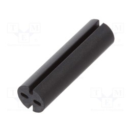 50 pcs : 8GE04V80570 - Spacer sleeve, LED, Øout: 5.1mm, ØLED: 5mm, L: 18mm, black, UL94V-0