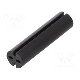 50 pcs : 8GE04V80572 - Spacer sleeve, LED, Øout: 5.1mm, ØLED: 5mm, L: 20mm, black, UL94V-0