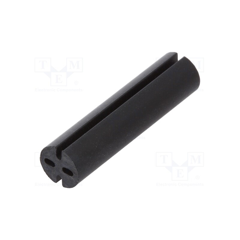 50 pcs : 8GE04V80572 - Spacer sleeve, LED, Øout: 5.1mm, ØLED: 5mm, L: 20mm, black, UL94V-0