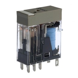 1 pcs - Omron Plug In Power Relay, 12V dc Coil, 5A Switching Current, DPDT