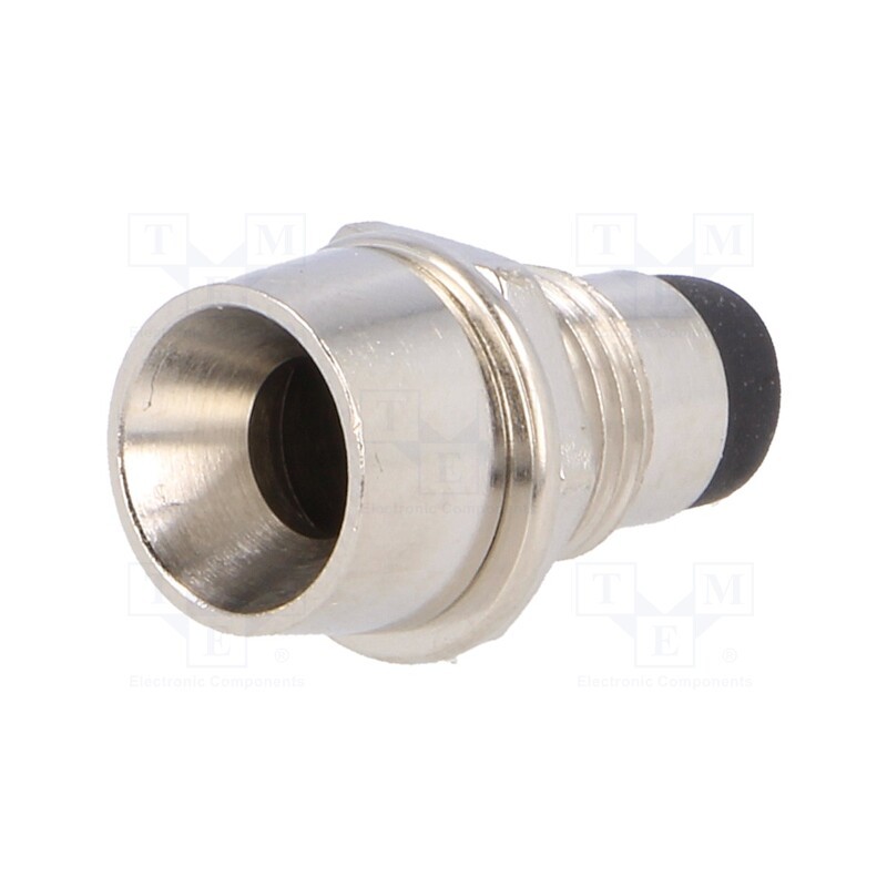10 pcs : - LED holder, 5mm, chromium, concave, with rubber plug