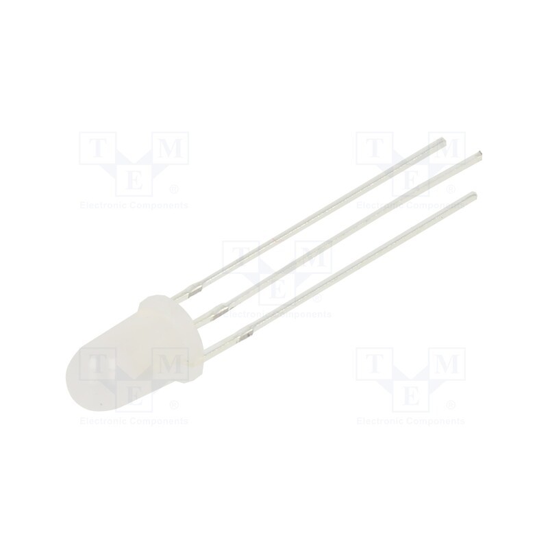 10 pcs : OSRBMC5B32A - LED, 5mm, red/blue, 1560÷2000mcd,3000÷4200mcd, 30°, Front: convex
