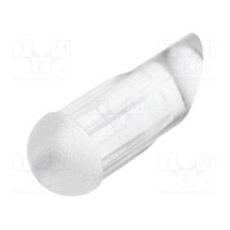 10 pcs : 1282.3 - Fiber for LED, round, Front: convex