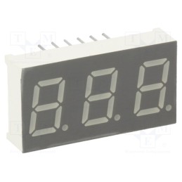 10 pcs : KW3-401CVA - Display: LED, 7-segment, 10.2mm, 0.4', No.char: 3, red, 35÷70mcd